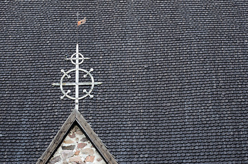 Image showing tile roof typical of the Finnish church