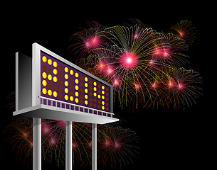 Image showing Billboard Advertising New year 2014