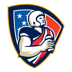 Image showing American Gridiron Quarterback Ball Crest