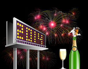 Image showing Billboard Advertising New year 2014