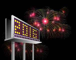 Image showing Billboard Advertising New year 2016
