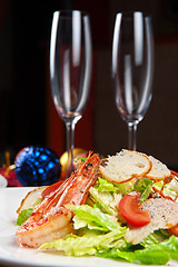 Image showing Tasty shrimp salad