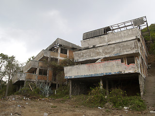 Image showing Ruined apartment buildings