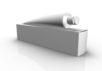 Image showing Blank box and tube on white background