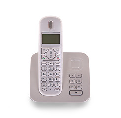 Image showing Household cordless telephone isolated