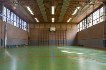 Image showing Interior of a gym at school