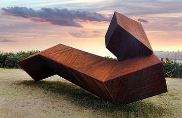 Image showing Sculpture by the Sea exhibit at Bondi, Australia