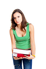 Image showing Worried teenager student