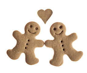 Image showing Gingerbread cookies in love