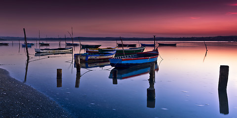 Image showing Boats in the river