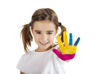 Image showing Hands painted