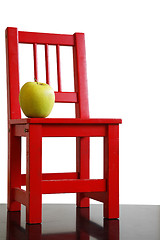 Image showing Schoolchair and Apple