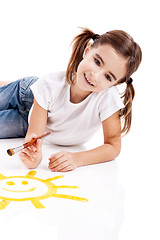 Image showing Painting a happy sun