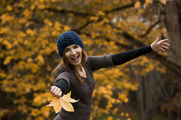 Image showing Enjoying the autumn