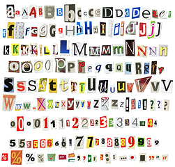 Image showing Newspaper alphabet