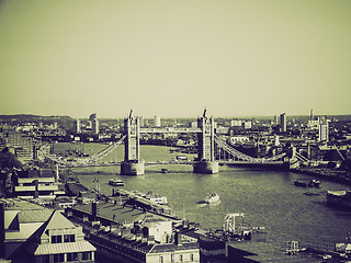 Image showing Vintage sepia Tower Bridge London