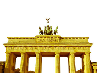 Image showing Retro looking Brandenburger Tor, Berlin