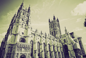 Image showing Vintage sepia Canterbury Cathedral