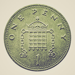 Image showing Vintage sepia Pounds
