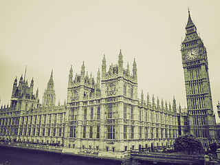 Image showing Vintage sepia Houses of Parliament