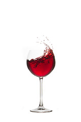 Image showing red wine glass