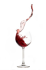 Image showing red wine glass