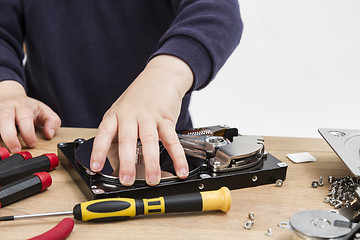 Image showing repairing defect hard drive