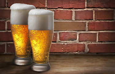 Image showing two beer glasses