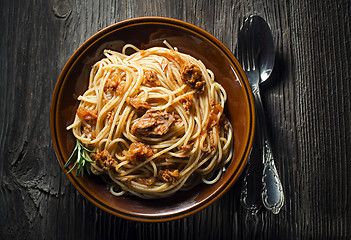 Image showing Spaghetti wit tuna