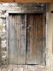 Image showing The door. Fikardou. Cyprus