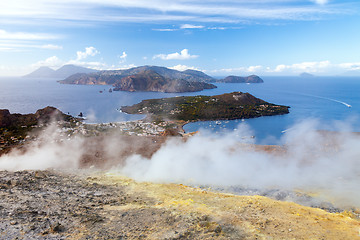 Image showing Lipari Islands active volcano