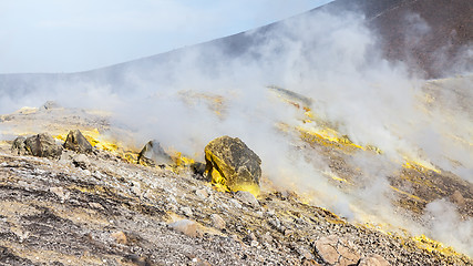 Image showing Lipari Islands active volcano