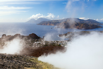 Image showing Lipari Islands active volcano
