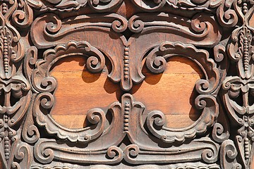 Image showing Old wooden door