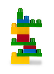 Image showing Colorful plastic bricks