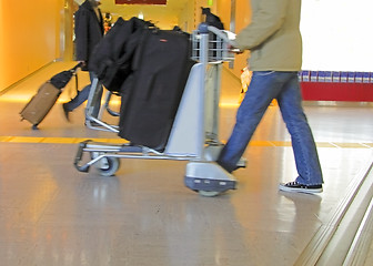 Image showing Airport cart