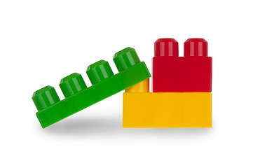 Image showing Colorful plastic bricks