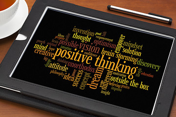 Image showing positive thinking word cloud