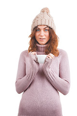 Image showing Woman with cup of coffee