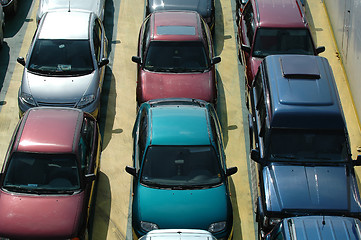 Image showing Cars in lines