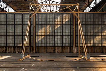 Image showing Industrial interior of an old factory