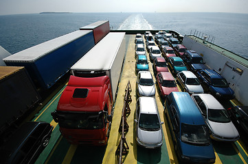 Image showing Sailing cars