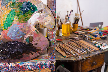 Image showing Palette in an atelier