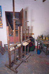 Image showing Easel in painters atelier