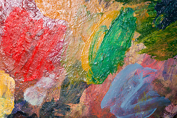 Image showing Painters palette closeup