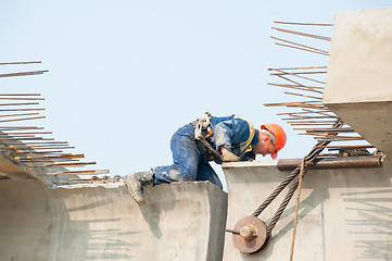 Image showing process of bridge construction