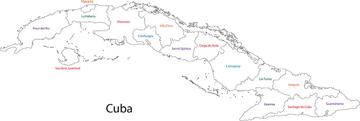 Image showing Outline Cuba map