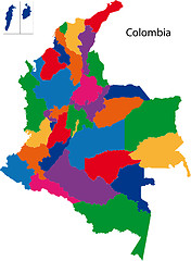 Image showing Colombia map