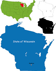 Image showing Wisconsin map