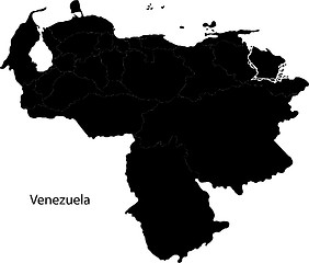 Image showing Black Venezuela map